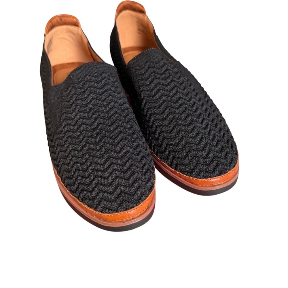 Cobb Hill Womens Camryn Slipon Loafer‎ 9.5 Black Knit Chevron Comfort Shoes